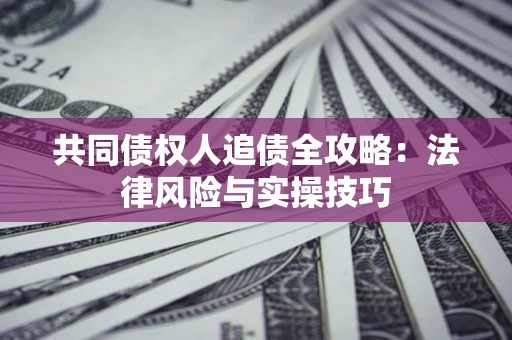 武汉共同债权人追债全攻略：法律风险与实操技巧