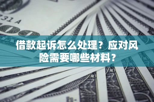 武汉借款起诉怎么处理？应对风险需要哪些材料？