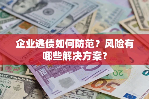武汉企业逃债如何防范？风险有哪些解决方案？