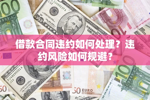 武汉借款合同违约如何处理？违约风险如何规避？