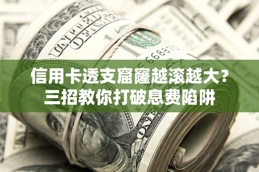 武汉信用卡透支窟窿越滚越大？三招教你打破息费陷阱