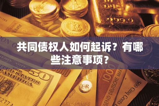 武汉共同债权人如何起诉？有哪些注意事项？