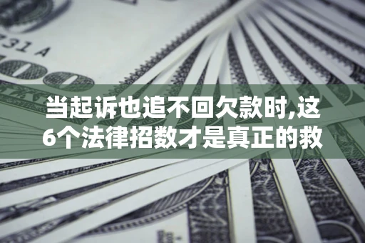 武汉当起诉也追不回欠款时,这6个法律招数才是真正的救命稻草